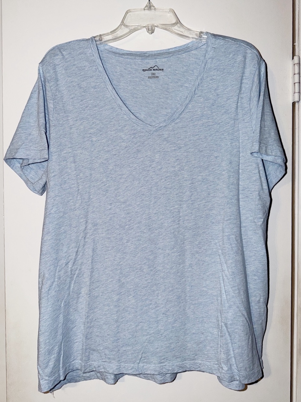 Eddie Bauer Light Blue V-neck Tee XXL